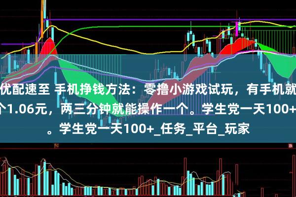 优配速至 手机挣钱方法：零撸小游戏试玩，有手机就能做的副业，一个1.06元，两三分钟就能操作一个。学生党一天100+_任务_平台_玩家